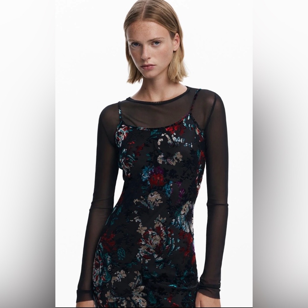 BNWT DESIGUAL Mesh Combo Dress
